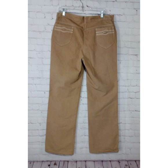 Vintage h.i.s. Pants Men's Size 36x34 Tan EUC (Actual 35X33) - Picture 2 of 10